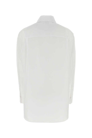 ALEXANDER MCQUEEN Classic White Poplin Shirt for Women