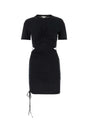 NENSI DOJAKA Chic Black Cotton Mini Dress for Women