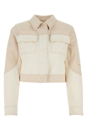 FENDI Ivory Denim Blazer for Women - Chic 24W Style