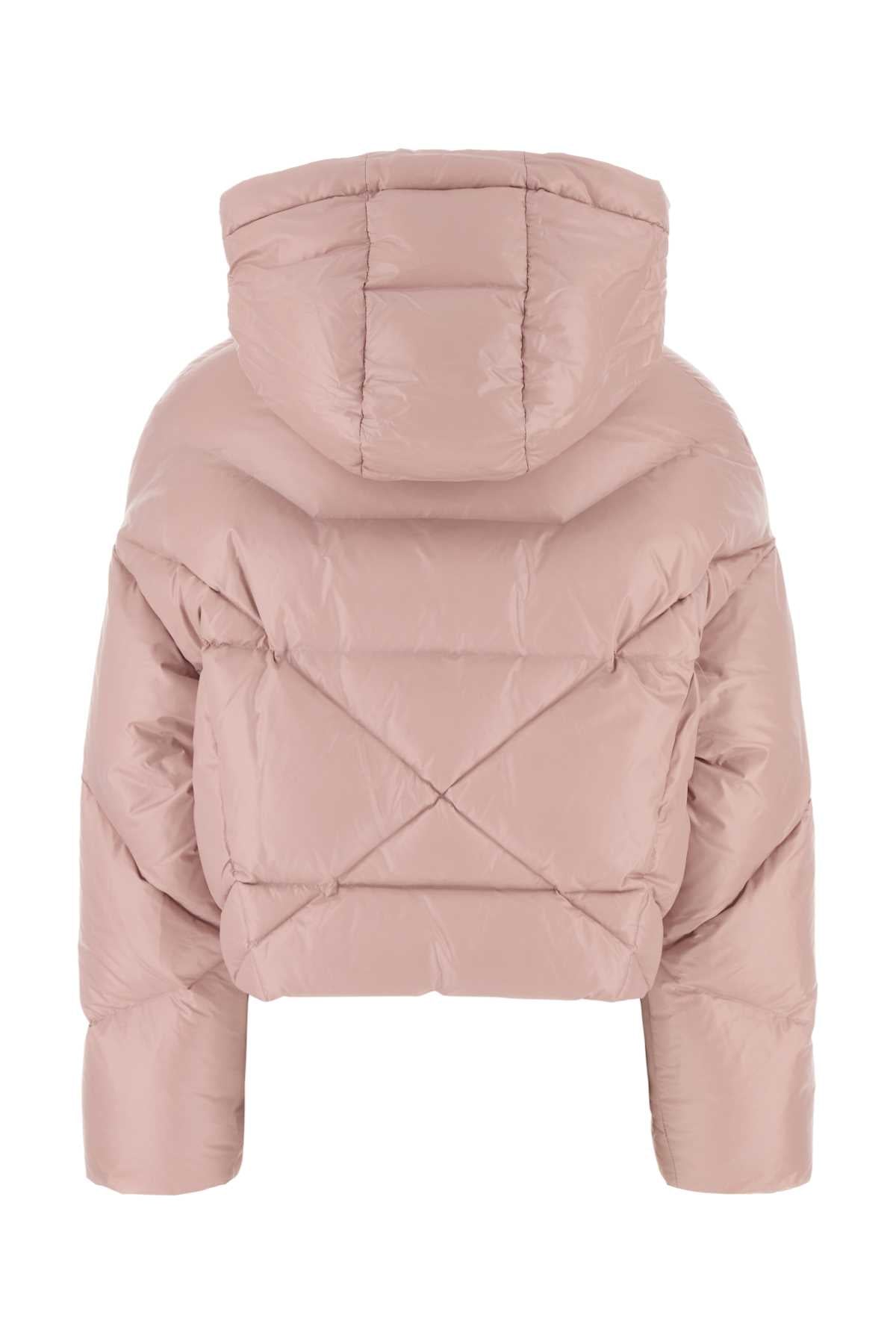 KHRISJOY Pastel Pink Mini Down Jacket for Women