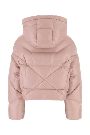 KHRISJOY Pastel Pink Mini Down Jacket for Women