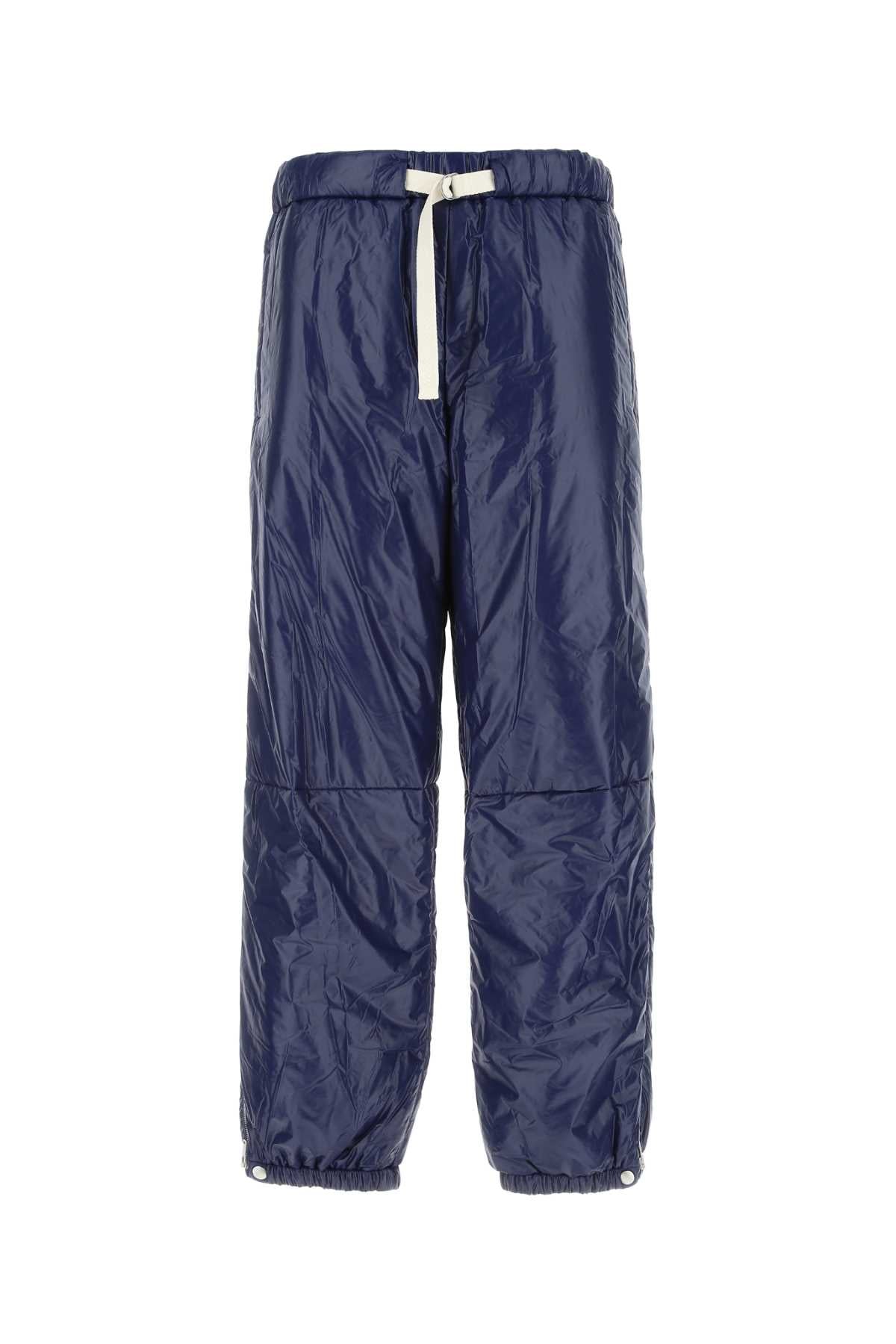 JIL SANDER Men's Lightweight Blue Nylon Joggers