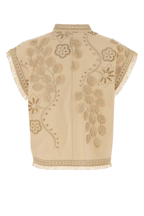 ALBERTA FERRETTI Chic Beige Polyester Blend Top for Women