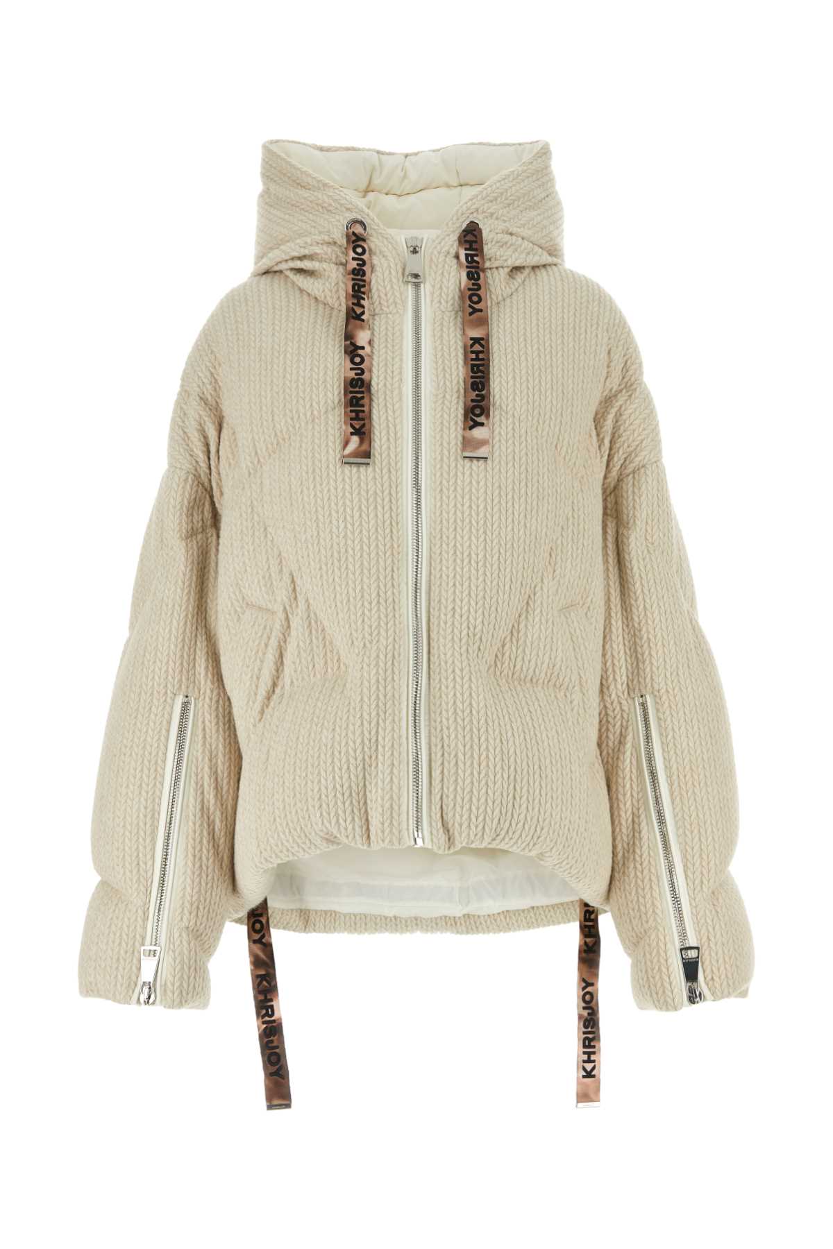 KHRISJOY Ivory Nylon Blend Mini Puff Down Jacket