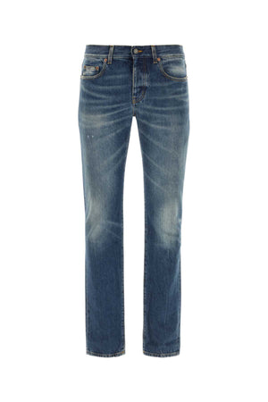 SAINT LAURENT Classic Blue Denim Jeans for Men