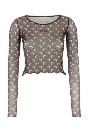 MARINE SERRE Printed Mesh Top for Women - Perfect for Any Occasion