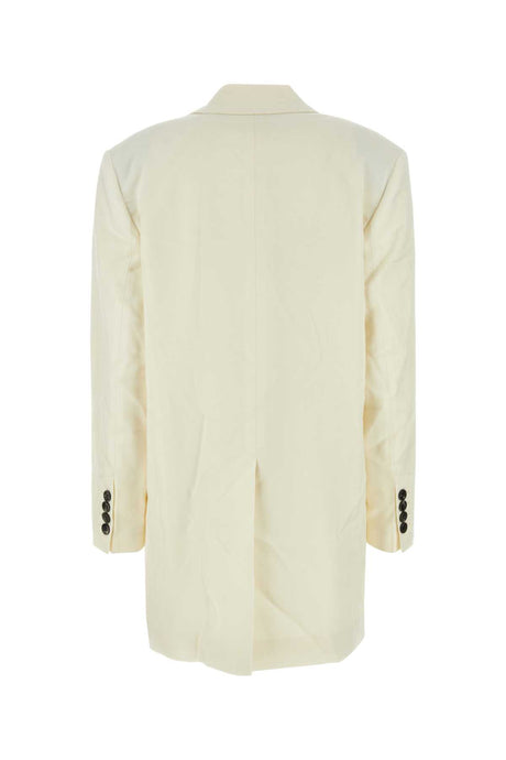 AMI Ivory Wool Oversized Blazer for Women