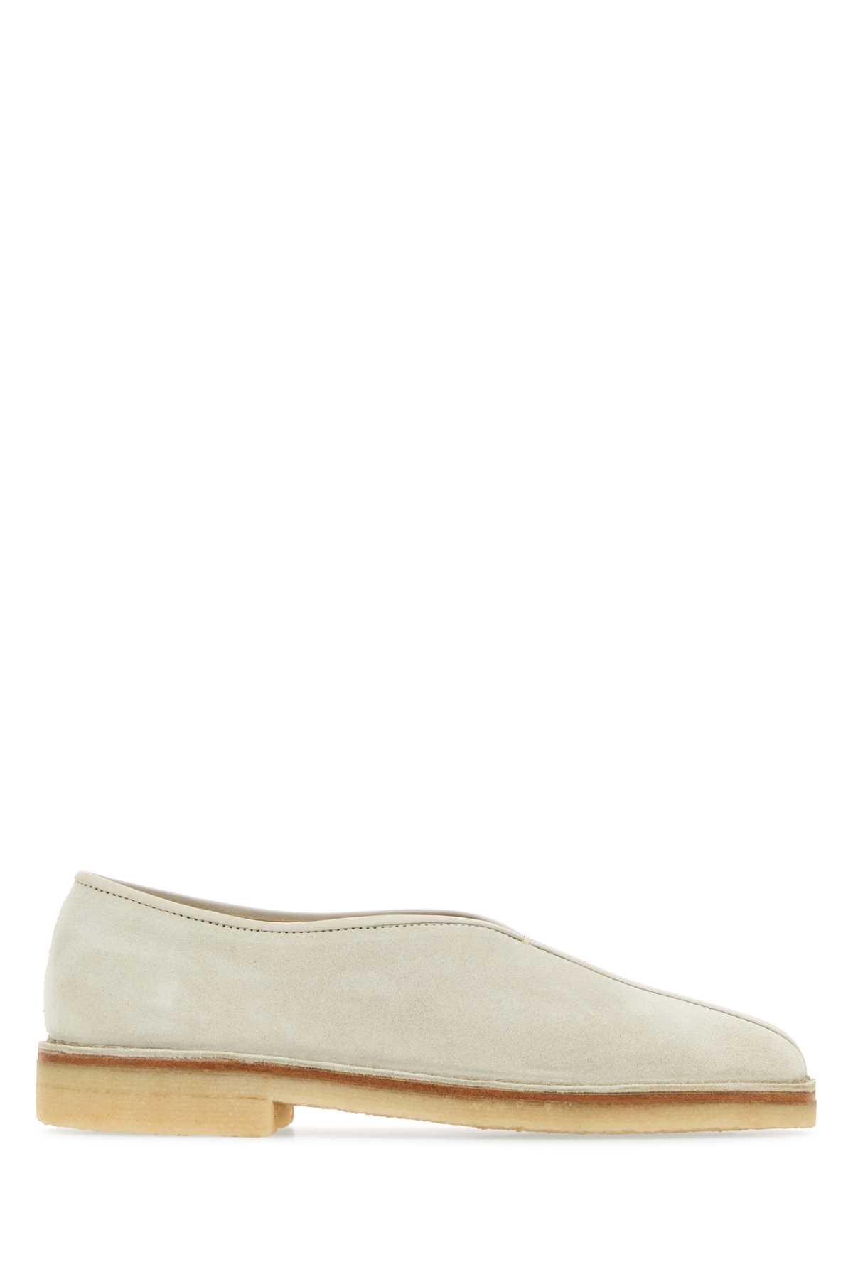 LEMAIRE Chalk Suede Piped Ballerinas - Elegant Women's Footwear