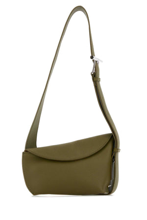 ALEXANDER MCQUEEN Mini Army Green Leather Sling Crossbody Handbag