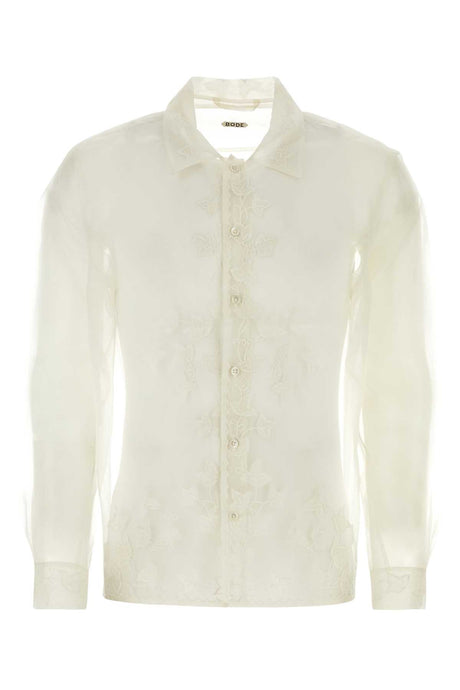 BODE Elevated Ivory Silk Shirt for Men