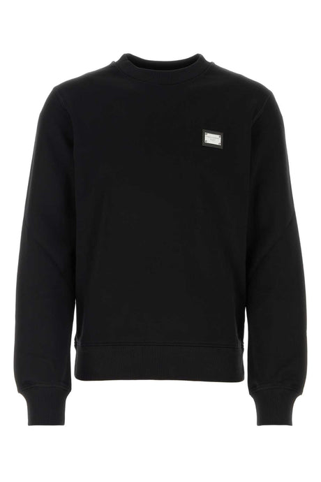 DOLCE & GABBANA Classic Black Cotton Sweatshirt for Men