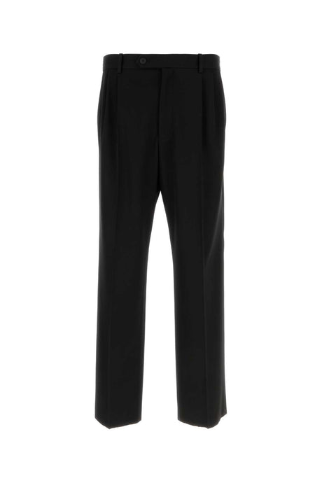 THE ROW Black Stretch Wool Julio Pants