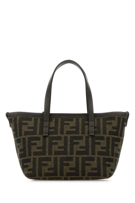 FENDI Chic Mini Embroidered Fabric Roll Handbag