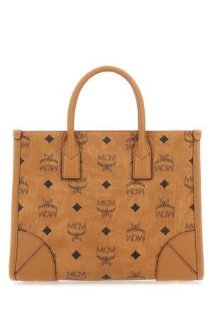 MCM Mini Printed Canvas Shopping Handbag