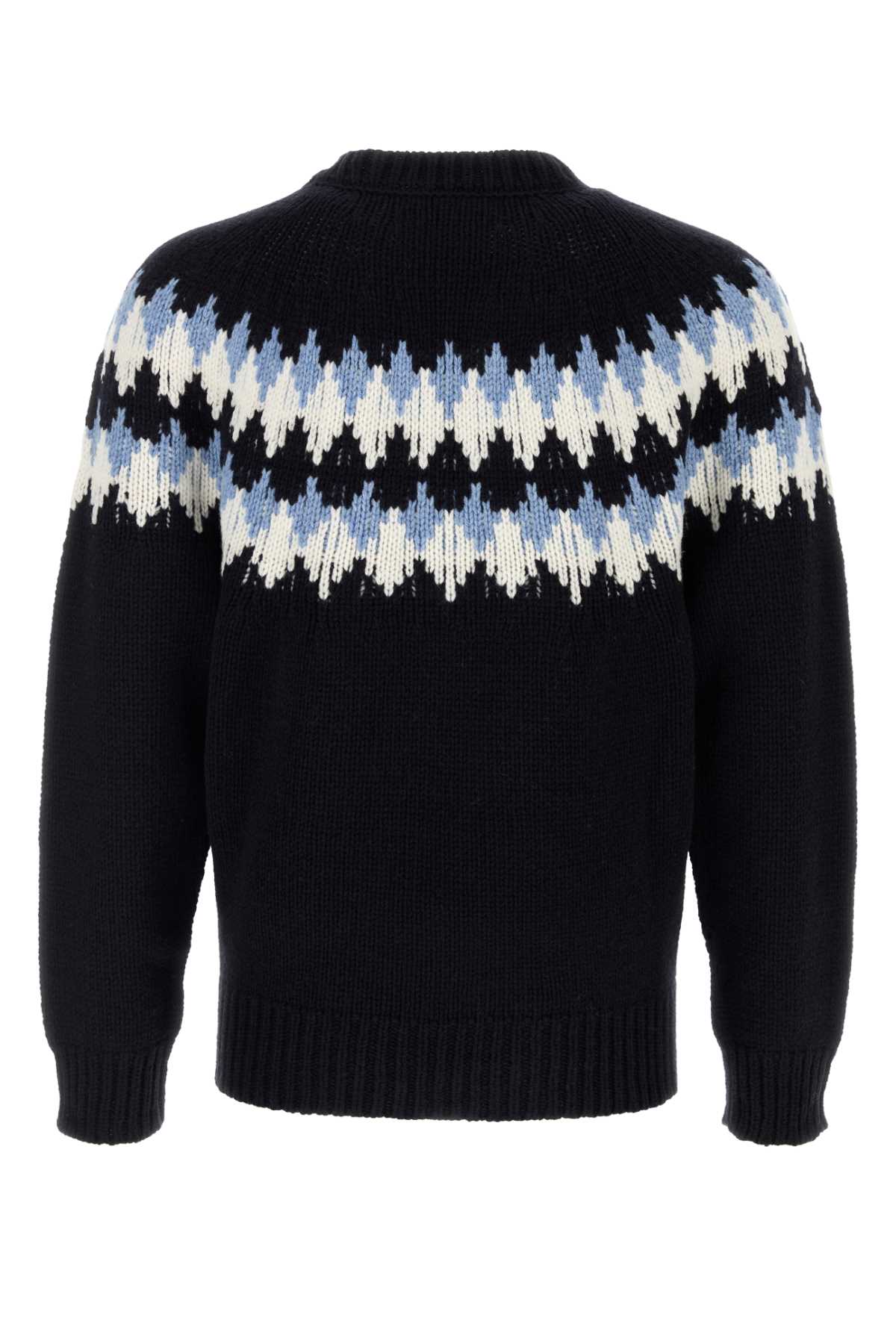 ALANUI Midnight Blue Wool Sweet Winter Sweater for Men