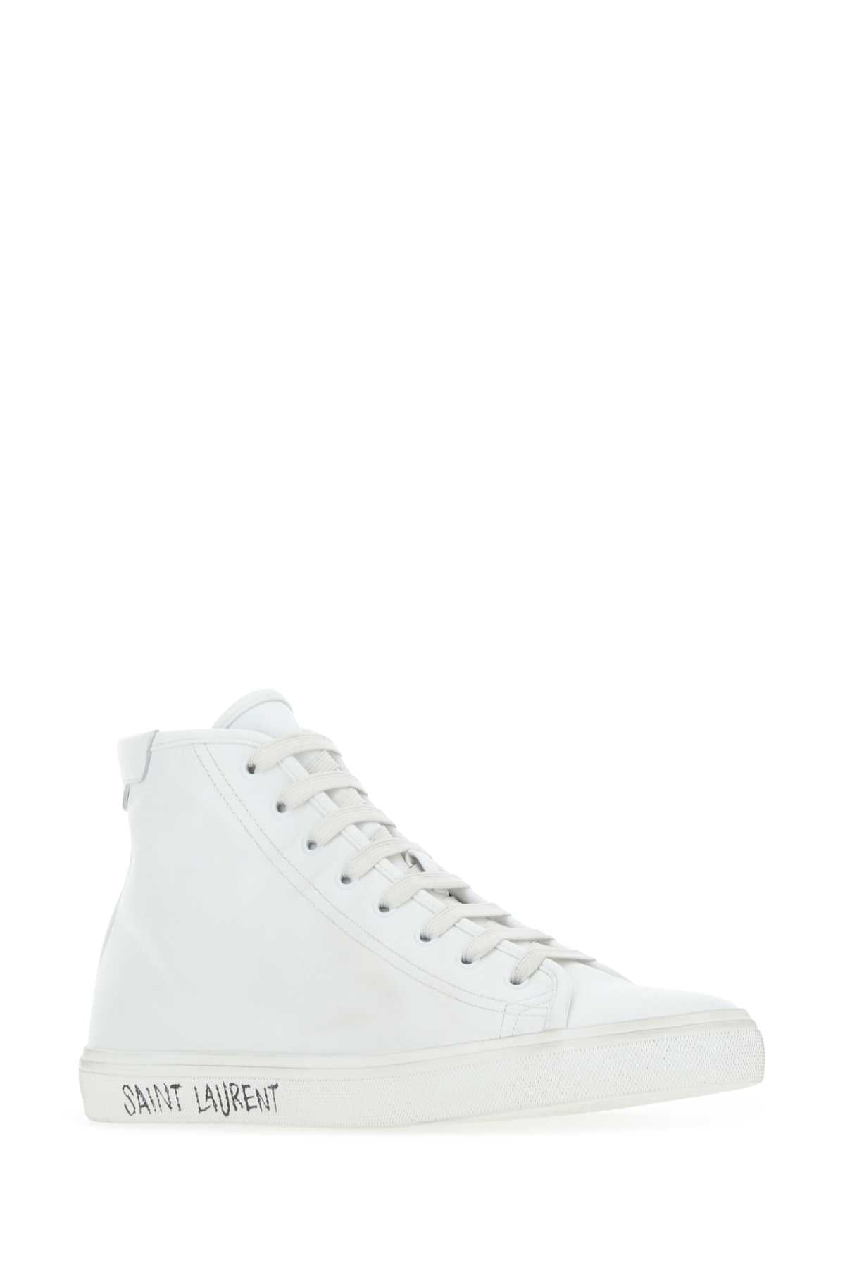 SAINT LAURENT Stylish Leather Malibu Sneakers for Men