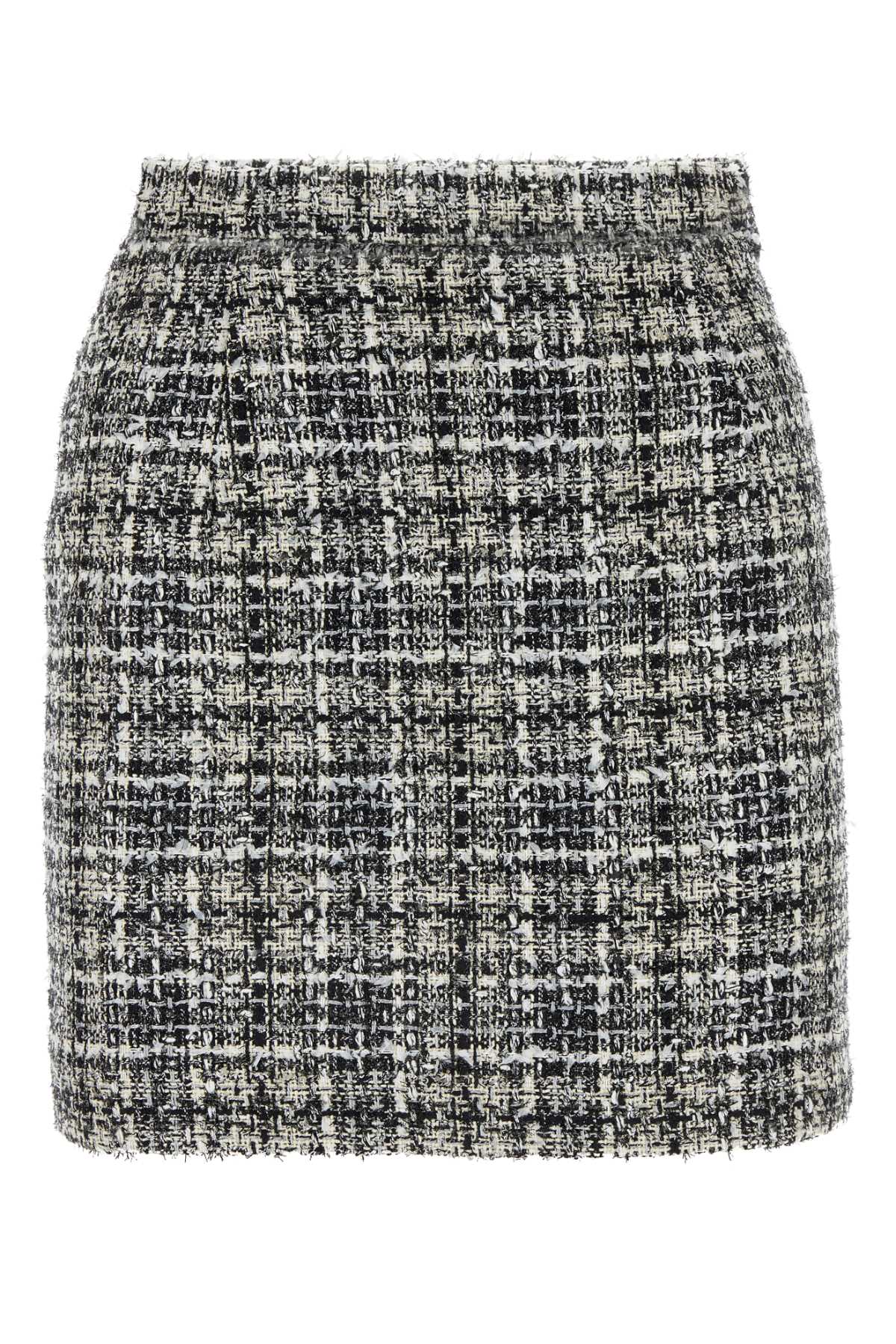 ALESSANDRA RICH Chic Embroidered Tweed Mini Skirt