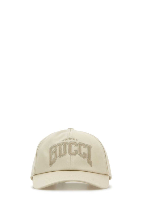 GUCCI Ivory Cotton Baseball Cap - Unisex