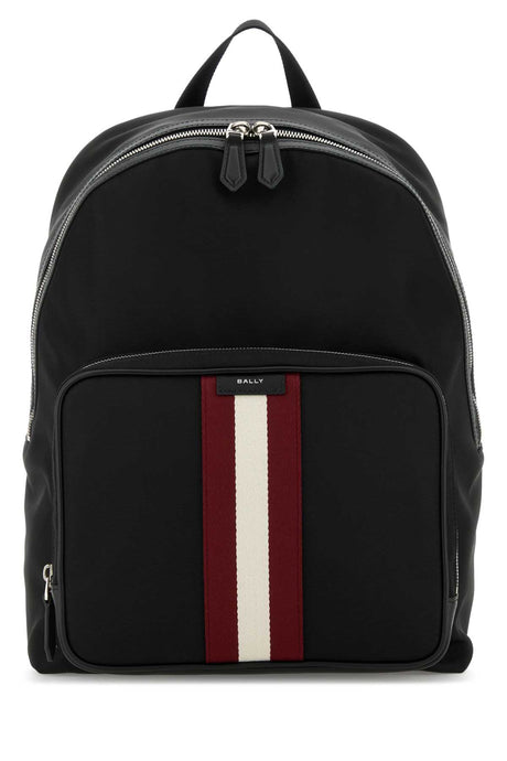 BALLY Sleek Black Canvas Backpack - 30 cm x 40 cm x 16 cm