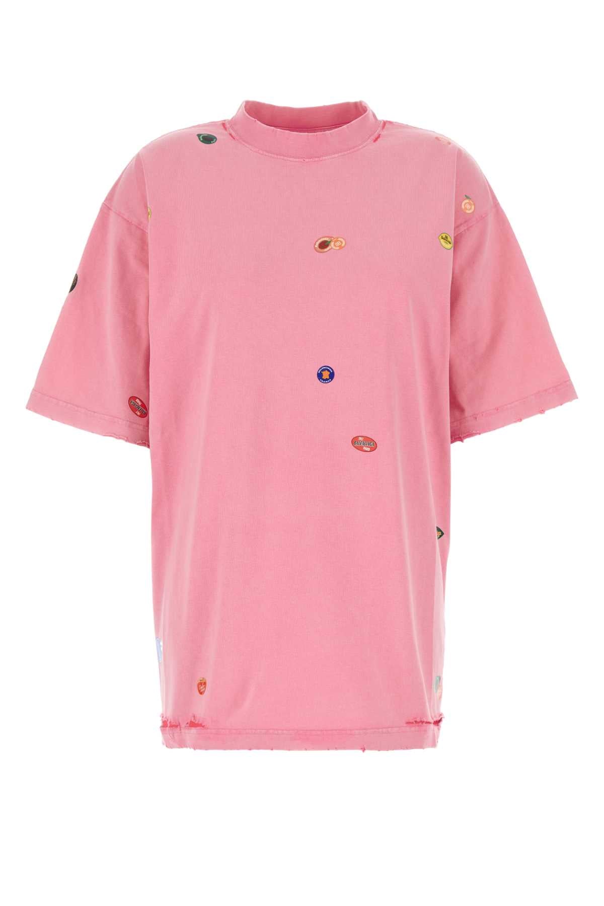 BALENCIAGA Chic Pink Cotton T-Shirt for Women