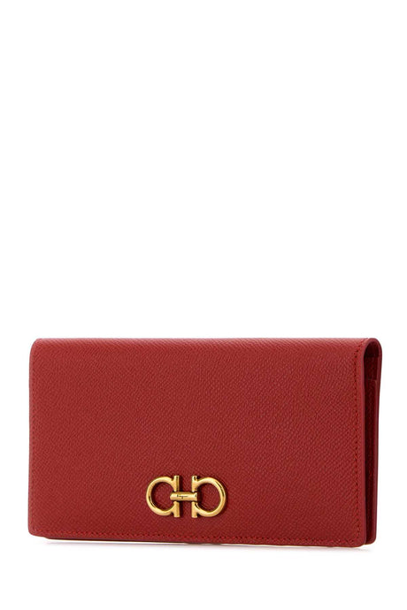 Ferragamo Chic Women's Mini Leather Wallet - 10 cm x 17 cm x 2 cm