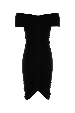 ALEXANDER WANG Black Off-the-Shoulder Mini Stretch Dress