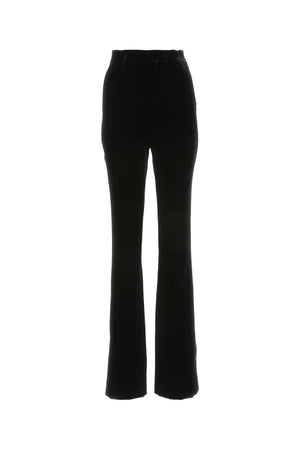 SAINT LAURENT Elegant Black Velvet Pants for Women