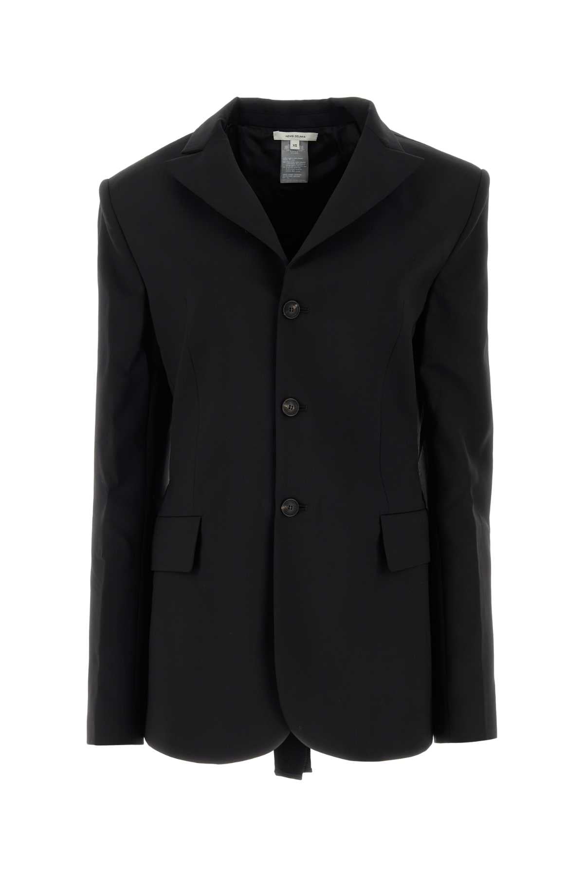 NENSI DOJAKA Black Stretch Wool Blazer