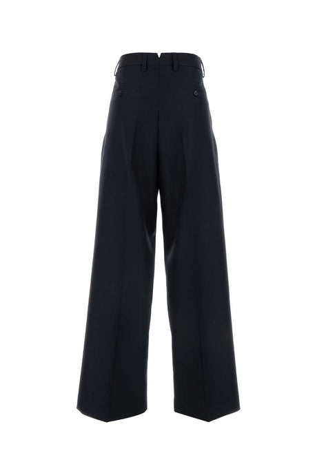 AMI Midnight Blue Wool Pants for Women