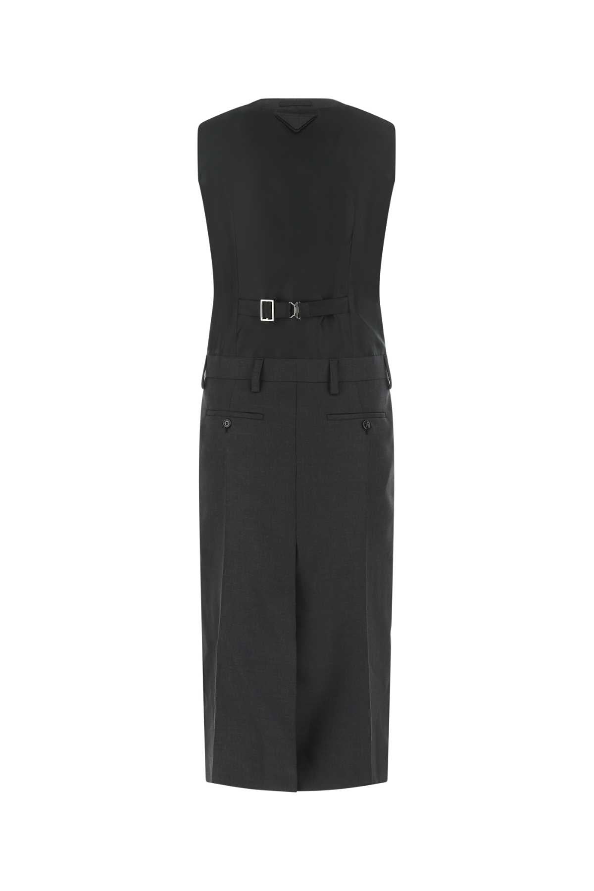 PRADA Elegant Wool Dress with Feminine Silhouette