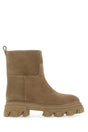 GIA COUTURE Chic Biscuit Suede Ankle Boots for Women