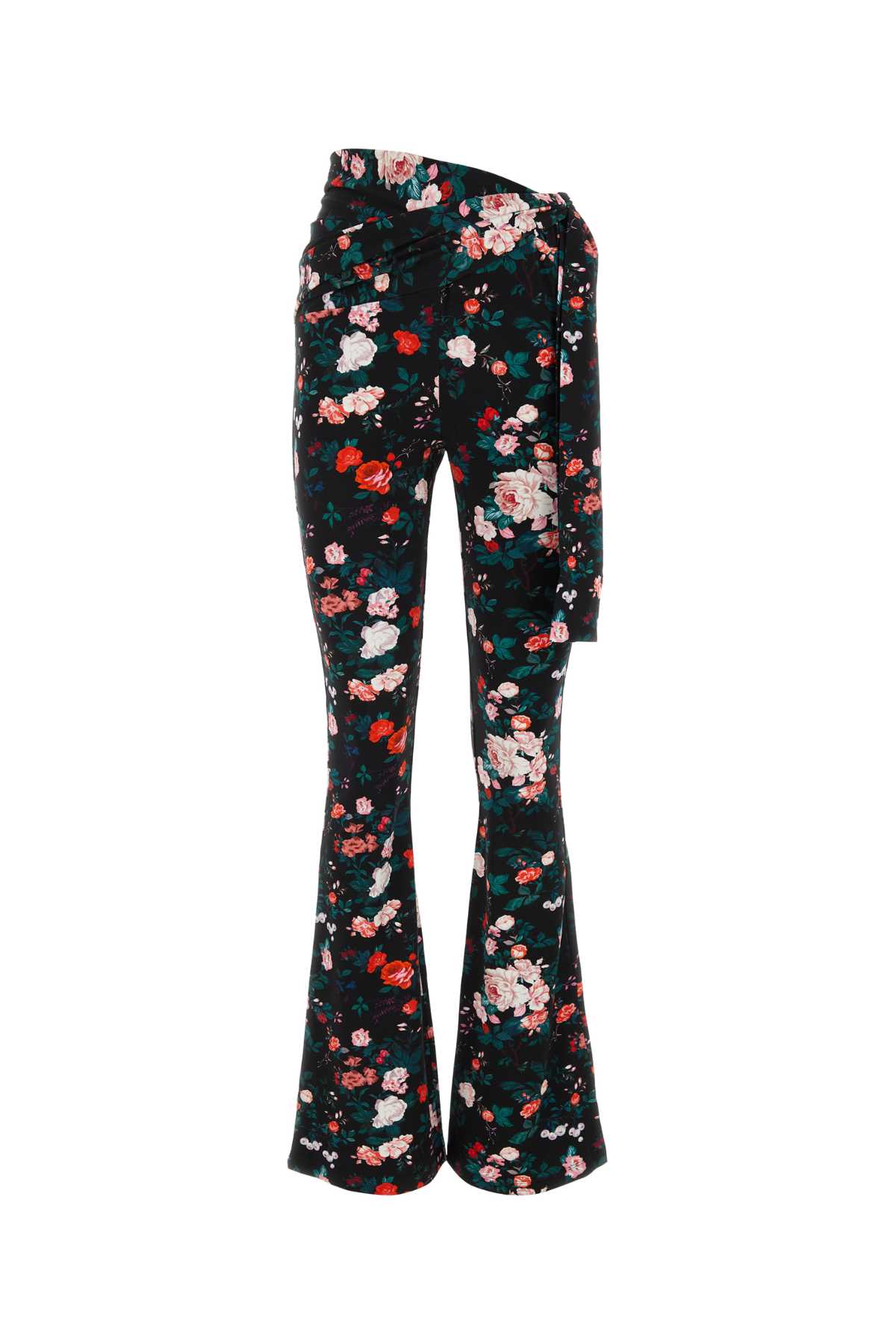 PACO RABANNE Floral Printed Stretch Viscose Pants for Women