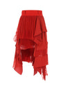 SACAI Mini Red Crepe Skirt