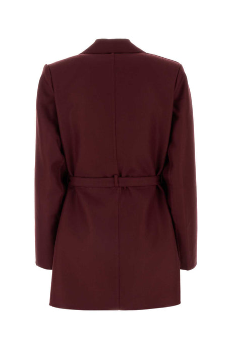 CO Burgundy Wool Blazer for Women - Sophisticated Style for 2024