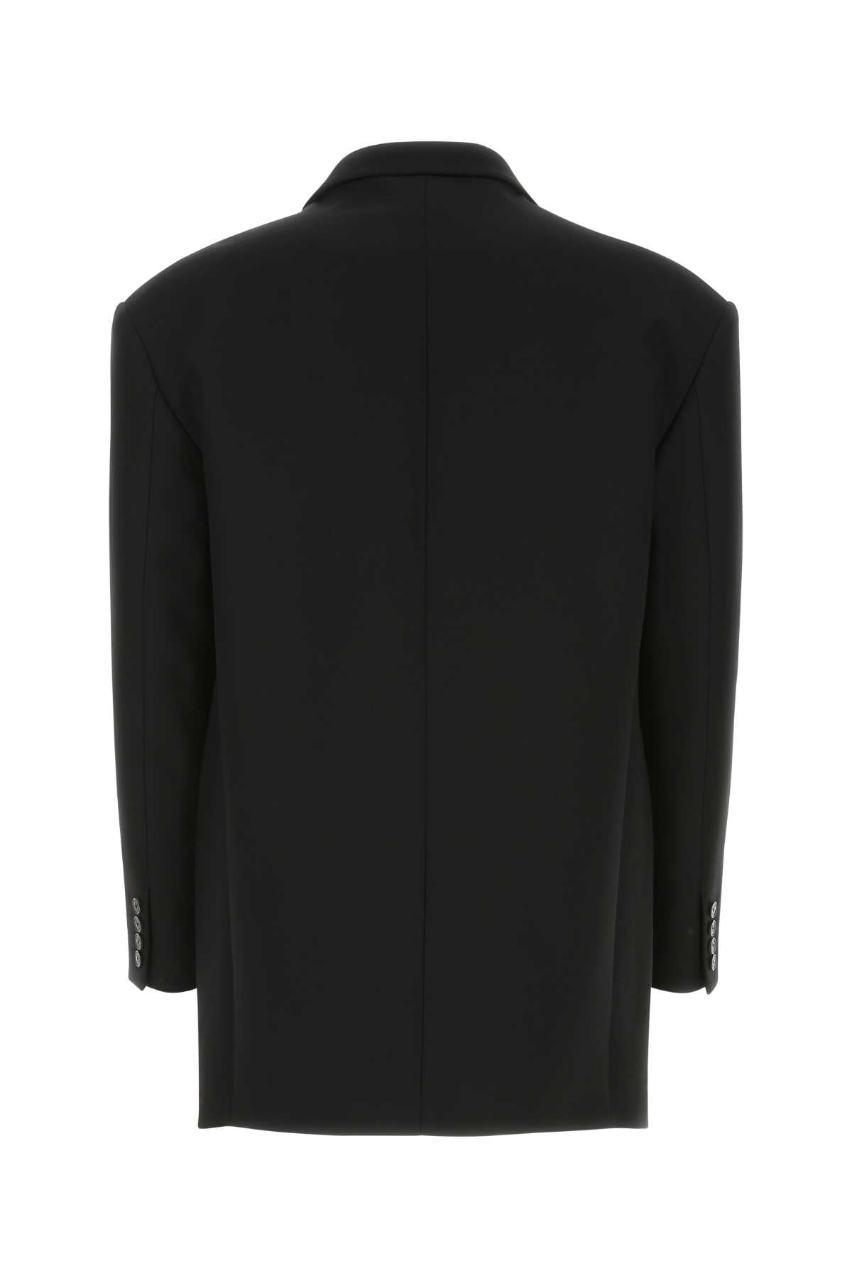 VALENTINO GARAVANI Classic Black Wool Blend Blazer