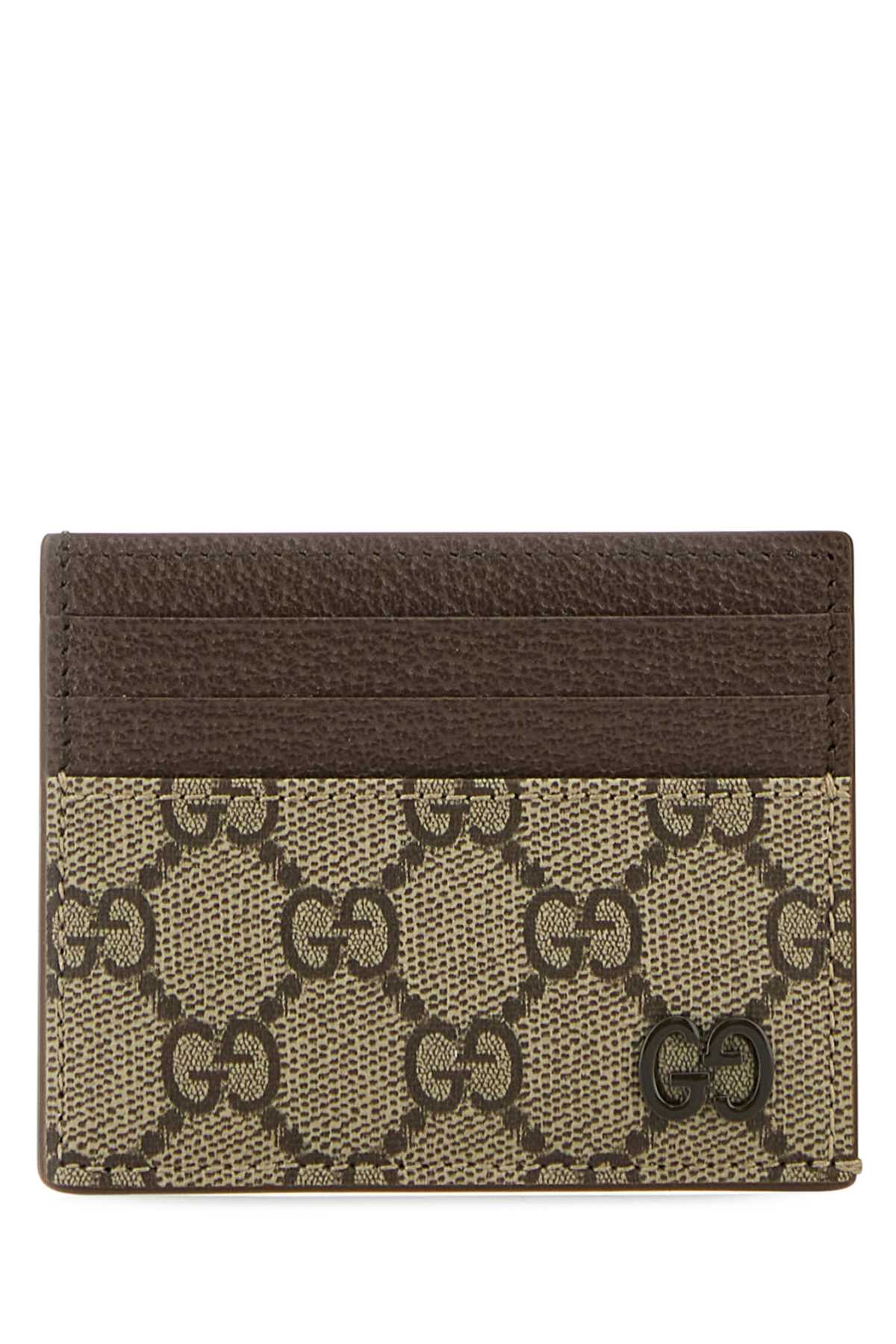 GUCCI Mini Fabric and Leather Card Holder