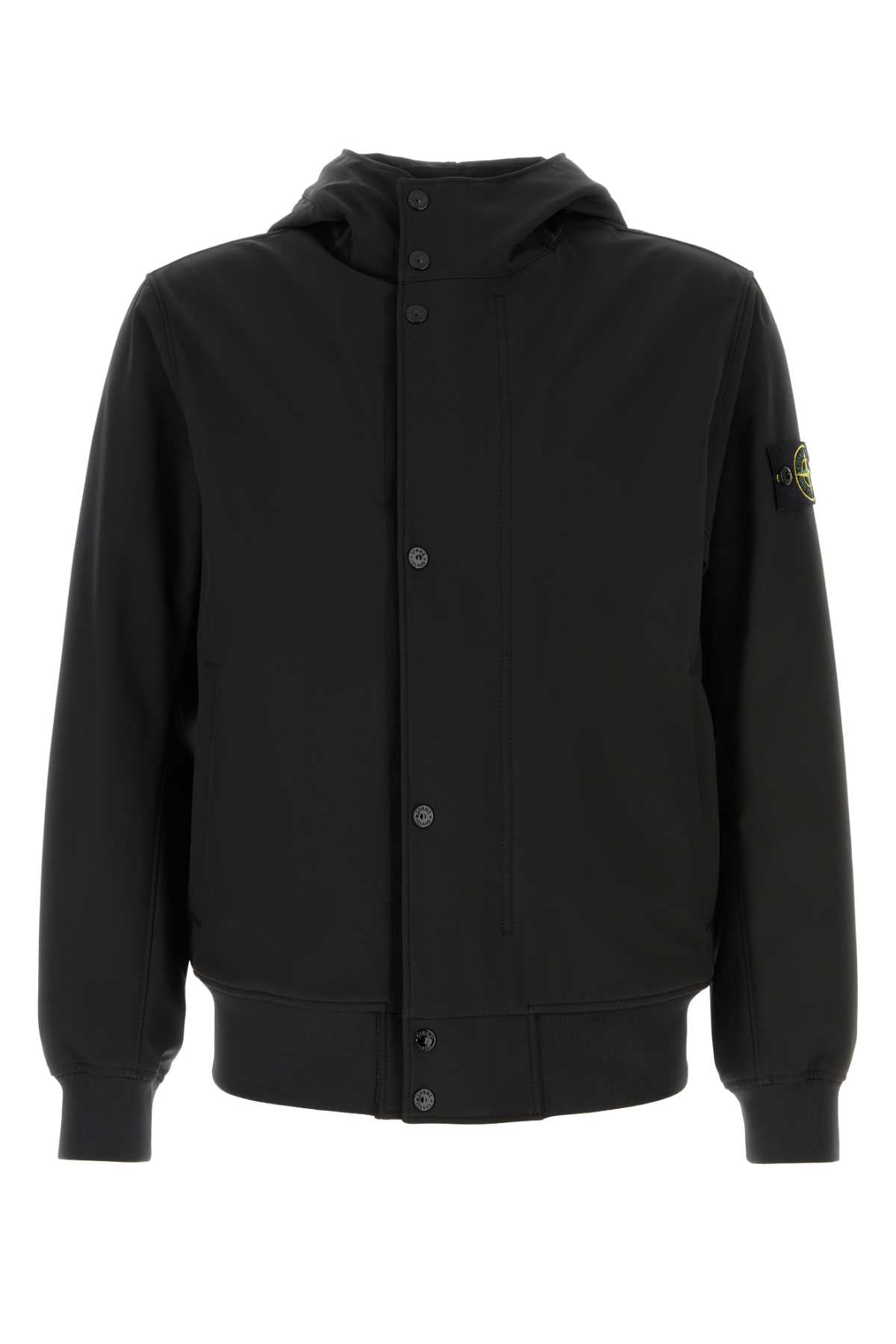 STONE ISLAND Men's Black Stretch Fabric Jacket