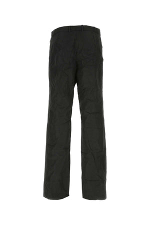 BALENCIAGA Classic Black Polyester Pants for Men