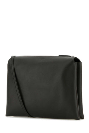 THE ROW Graphite Leather Mini Twin Clutch