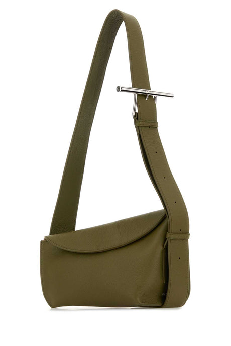 ALEXANDER MCQUEEN Mini Army Green Leather Sling Crossbody Handbag