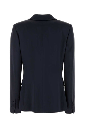 ALBERTA FERRETTI Acetate Blend Blazer for Women - Chic Blue Style