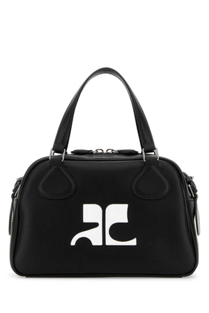 COURREGES Mini Black Leather Handbag