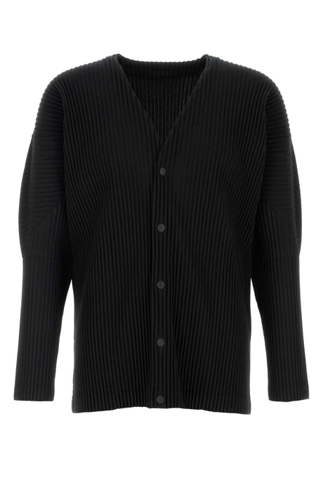 HOMME PLISSE' ISSEY MIYAKE Stylish Black Cardigan for Men