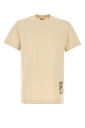 BURBERRY Beige Cotton T-Shirt for Men - Summer Collection