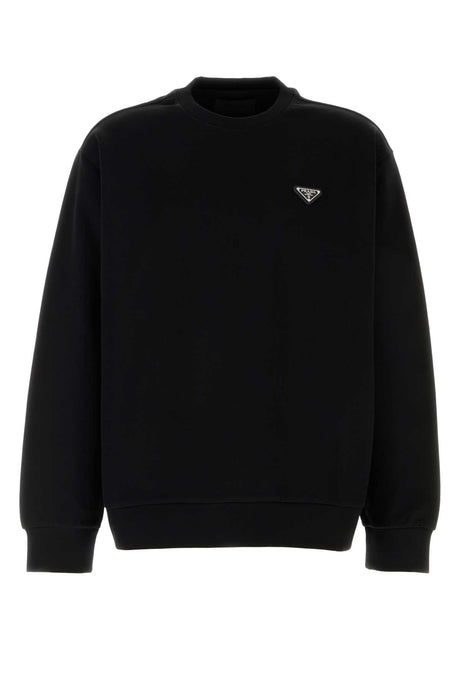 PRADA Cotton Blend Sweatshirt for Men - Black