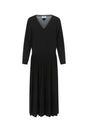 PRADA Elegant Black Stretch Wool Blend Dress