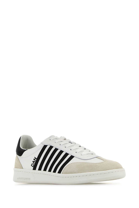 DSQUARED White Leather Boxer Sneakers