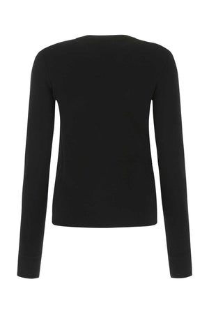 ALEXANDER MCQUEEN Black Stretch Wool Blend Sweater