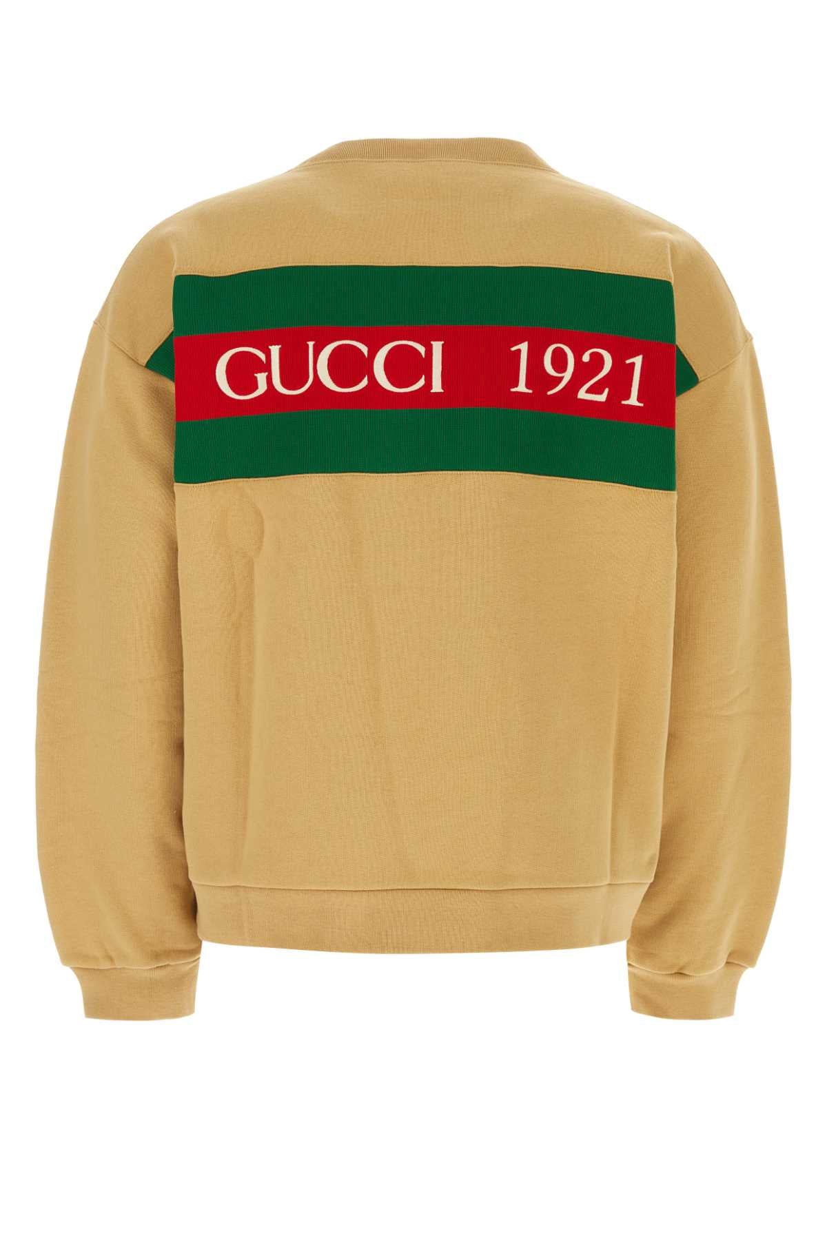 GUCCI Cotton Sweatshirt for Men - Beige