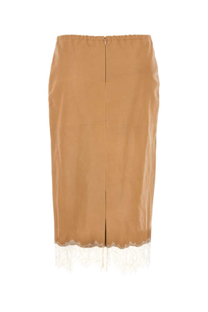 BLUMARINE Elegant Leather Skirt for Women - A Chic Addition to Your Wardrobe